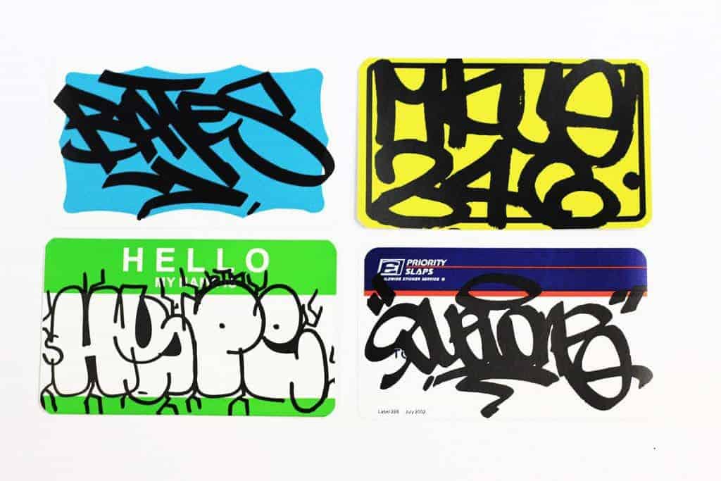"Some of our blank packs that were tagged up by people we admire."