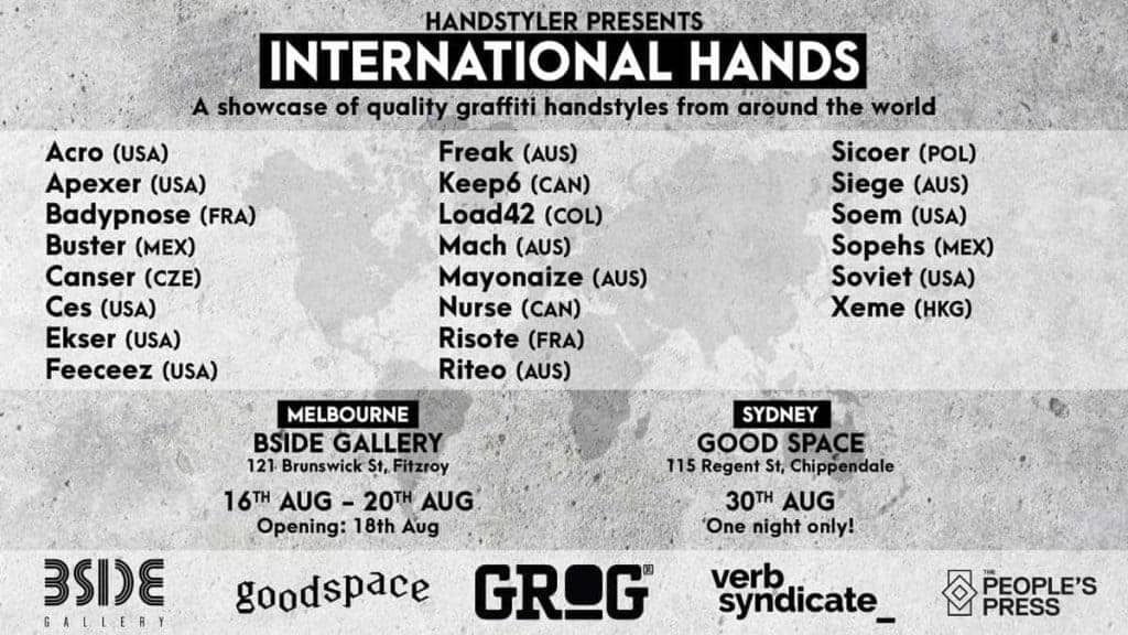 Handstyler Presents: International Hands Flyer