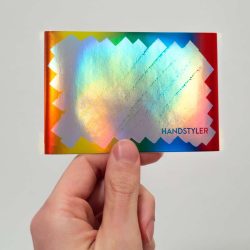Handstyler Eggshell Stickers - Large Rainbow Scribble Hologram